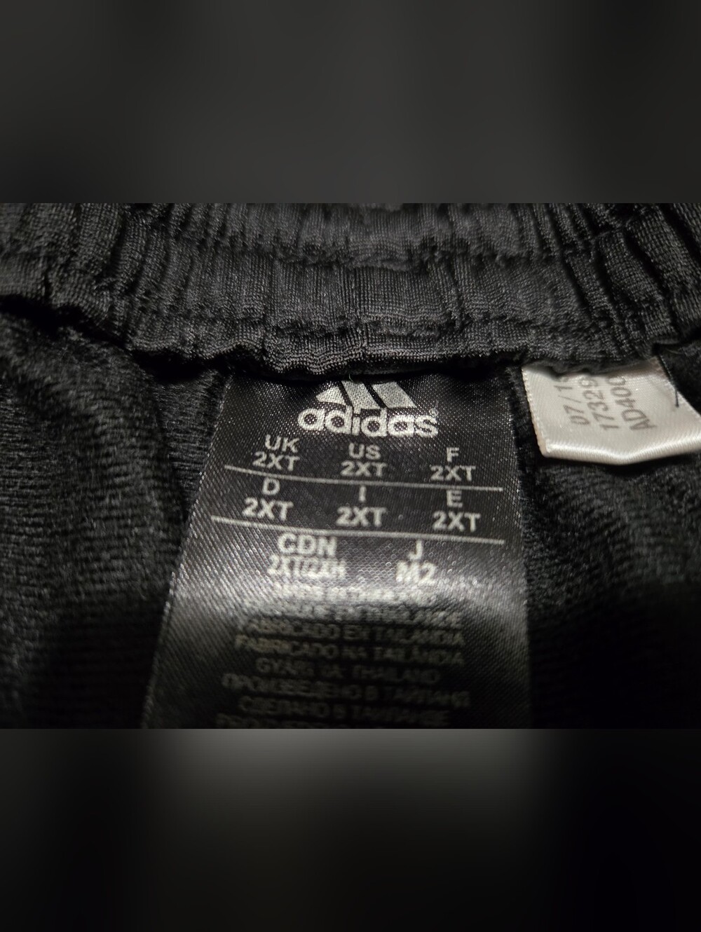 Adidas, Men's,Black Jogger Pants with White Side Stripes - Picture 10 of 16